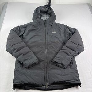 REI Co-op Jacket Mens Medium Black Stormhenge Puffer Down Filled Peak 850